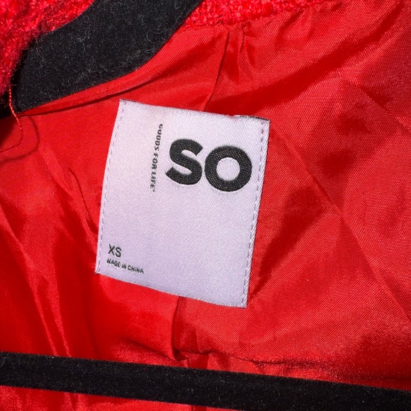 Red Tweed Double-Breasted Women's Blazer - Picture 3 of 3